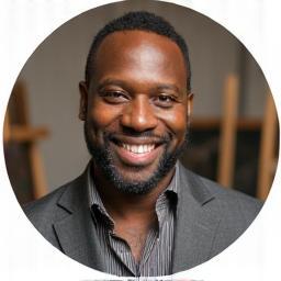 Happy child with painting